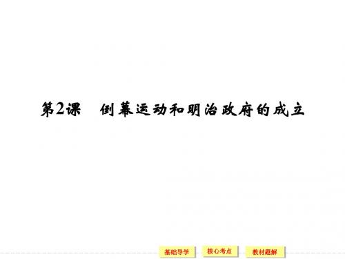 2013-2014高中历史人教版选修一8.2 倒幕运动和明治政府的成立 课件(人教版选修1)