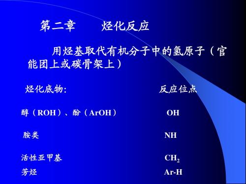 第二章：烃化反应(1,2节)