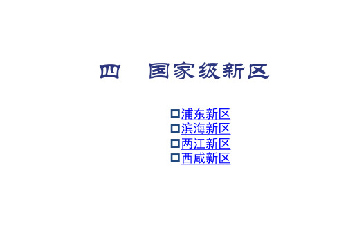 四大国家级新区规划