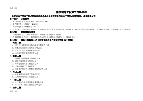 建筑装饰工程资料流程教程文件