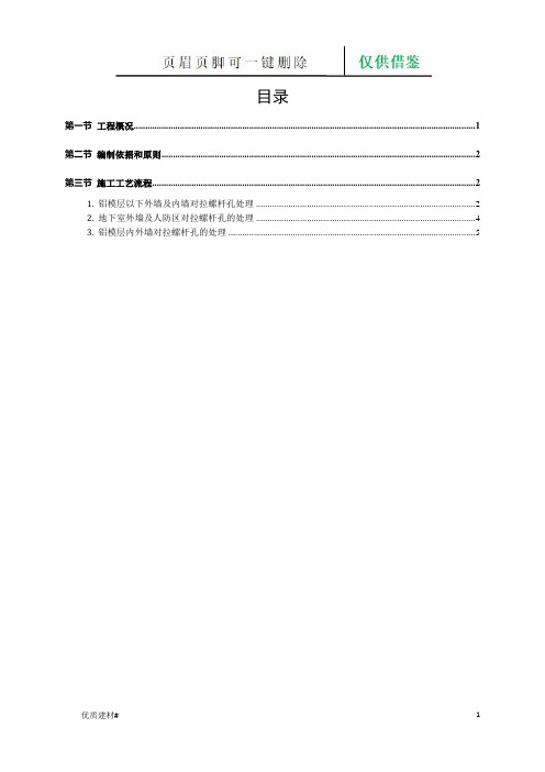 对拉螺杆封堵方案(建筑类别)