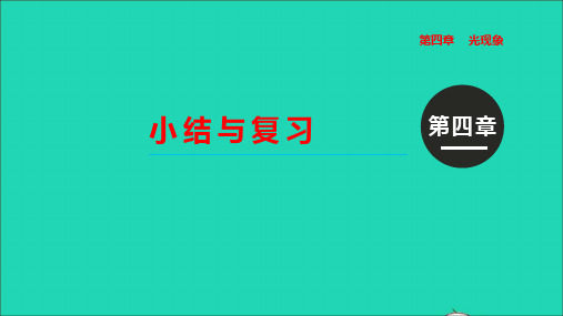 2020秋八年级物理上册第四章光现象小结与复习教学课件新版新人教版