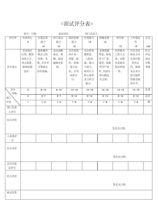 《面试评分表》-新版.pdf