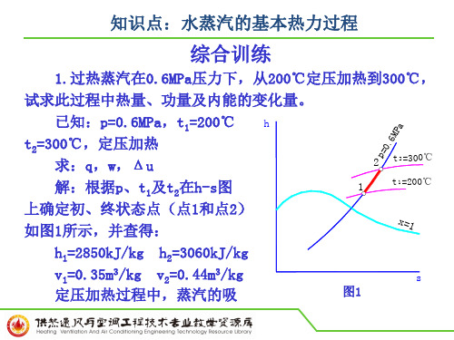 知识点：水蒸汽的基本热力过程(综合训练).