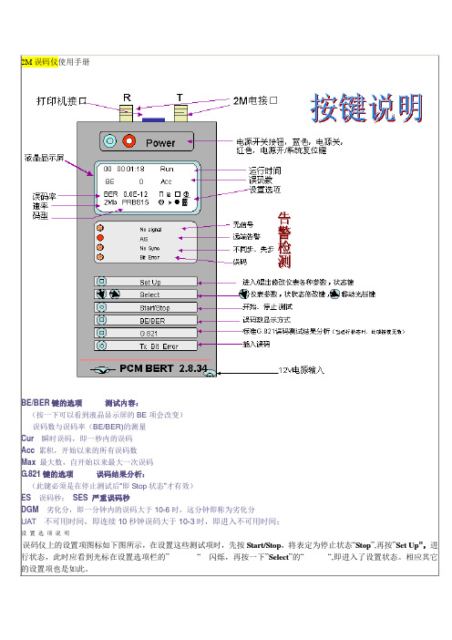 2M误码仪使用手册