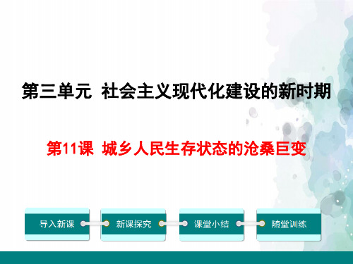 川教版-历史-八年级下册-川教版八下第11课 城乡人民生存状态的沧桑巨变 课件(37张)
