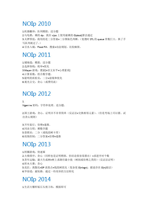 NOIp06-15题解分析