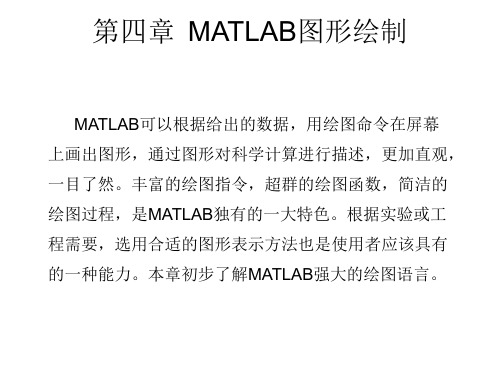 MATLAB基础教程第4章MATLAB图形绘制