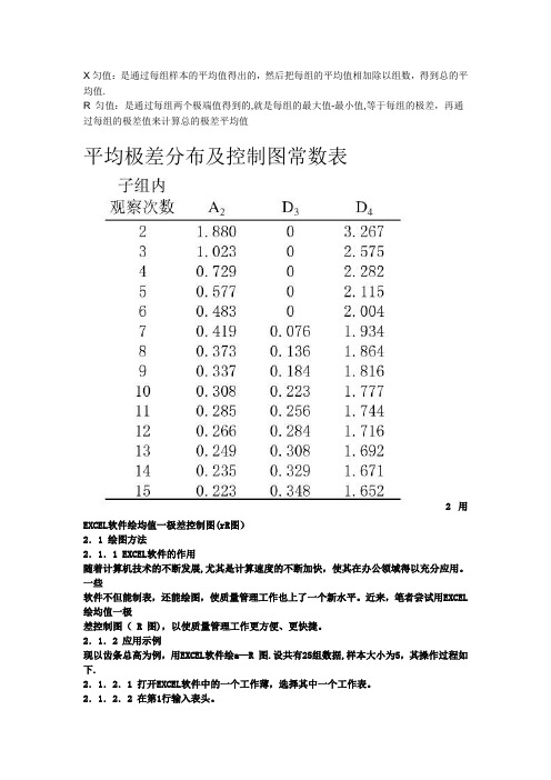 均值-极差控制图(x-R)