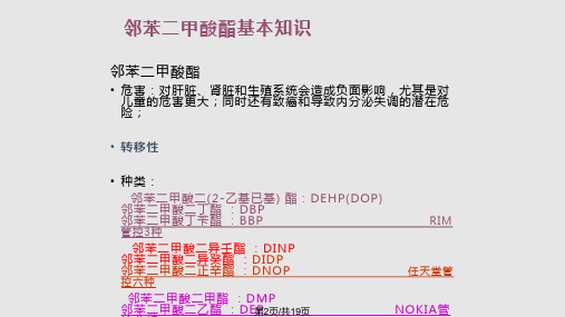 邻苯二甲酸酯及GCMS检测基本知识.pptx