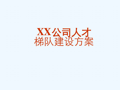 XX高科技公司人才梯队建设方案