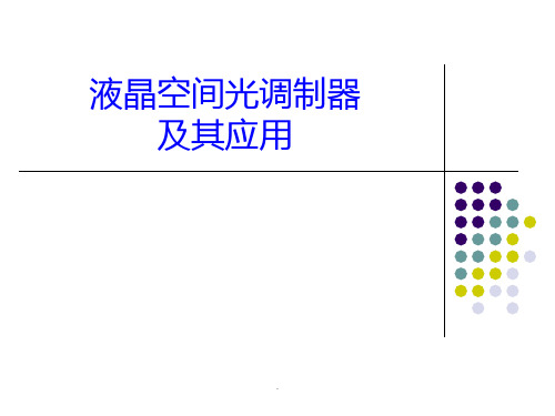 液晶空间光调制器及其应用ppt课件