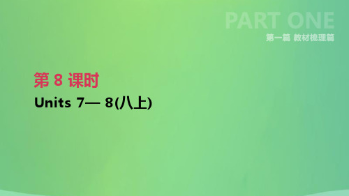 云南省2019年中考英语一轮复习 第一篇 教材梳理篇 第08课时 Units 7-8(八上)课件 人教新目标版