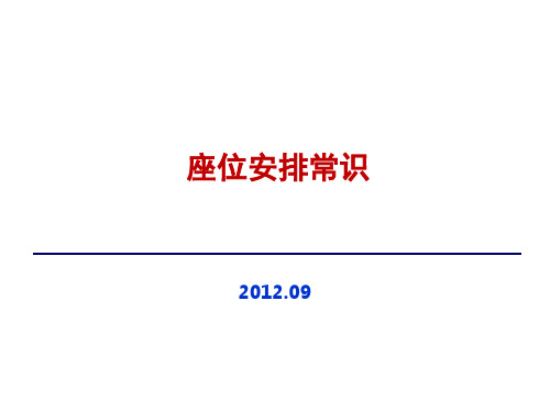 会议及用餐座位安排常识