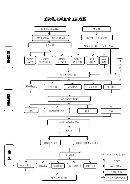 医院临床用血管理流程图