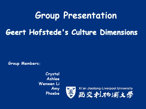 hofstede's culture dimensions