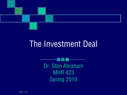 The Investment Deal：投资交易幻灯片PPT