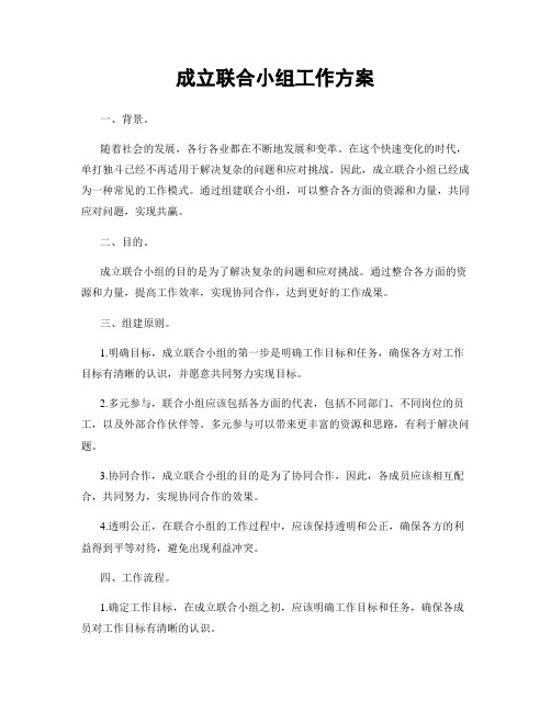 成立联合小组工作方案