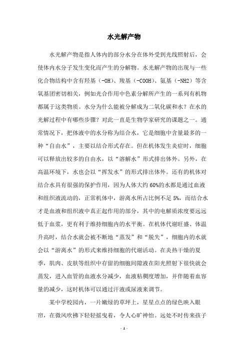 水光解产物