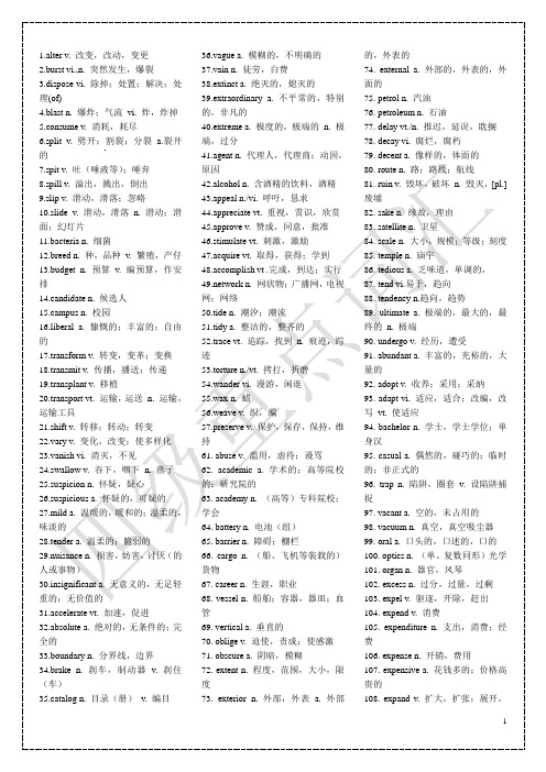 新东方四级核心词汇700