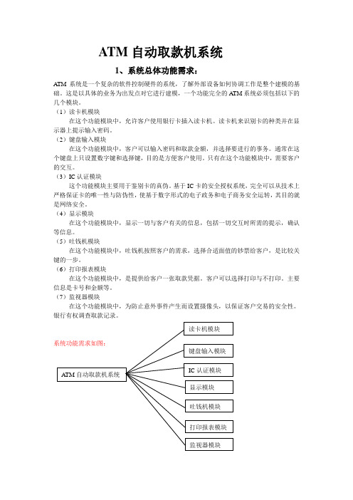 (完整版)使用UML对ATM系统进行建模