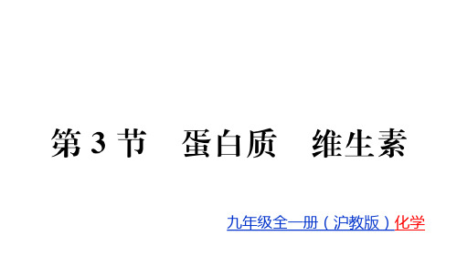 8.3 蛋白质维生素 课件 2020-2021学年沪教版九年级化学下册优秀课件资料