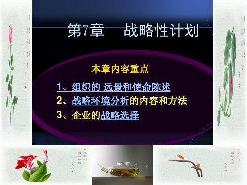 管理学第7章  战略性计划