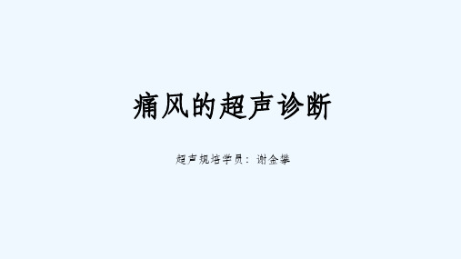 痛风的超声诊断课件