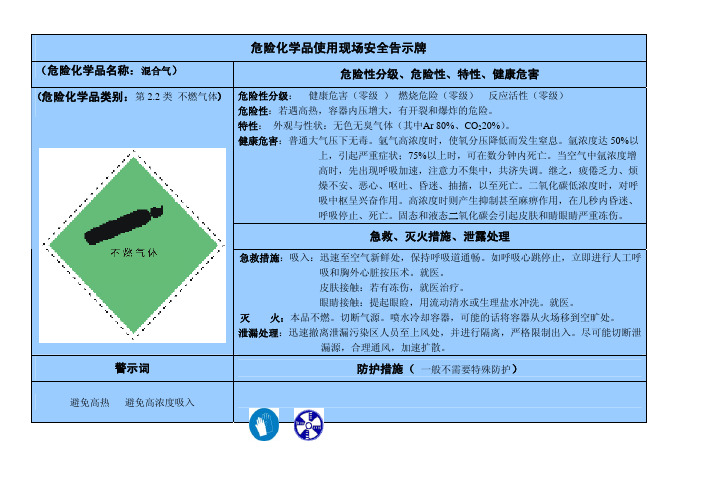 混和气 安全告示牌