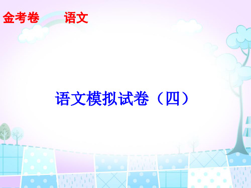 2020年语文广东省初中学业水平考试4(46张ppt)