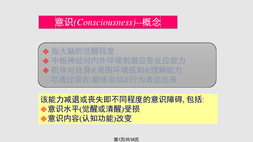意识障碍分级PPT课件