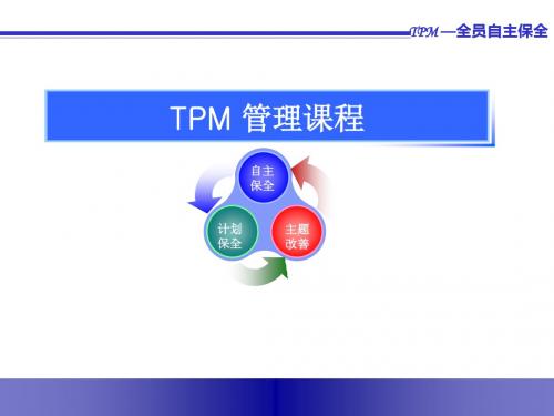 TPM管理培训课件(PPT 88张)