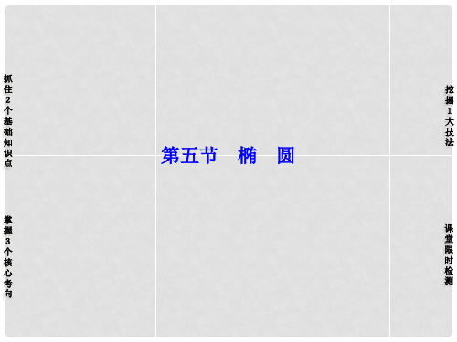 高考数学总复习 第8章 第5节 椭圆课件 理