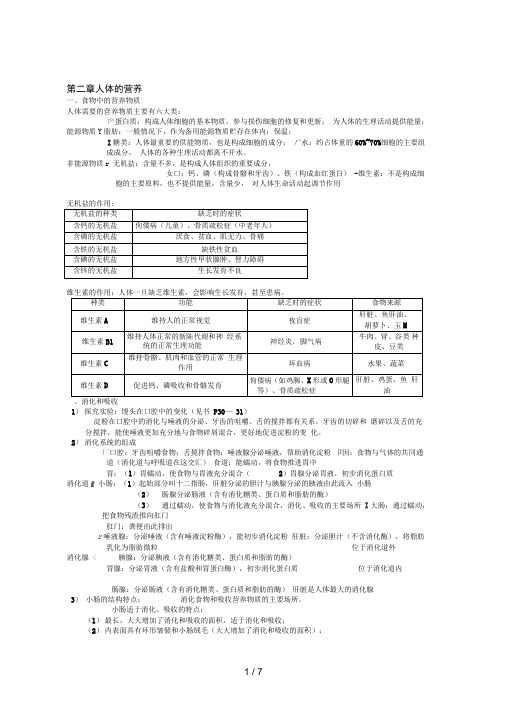 人教版初中生物复习提纲(七级八级全册)8