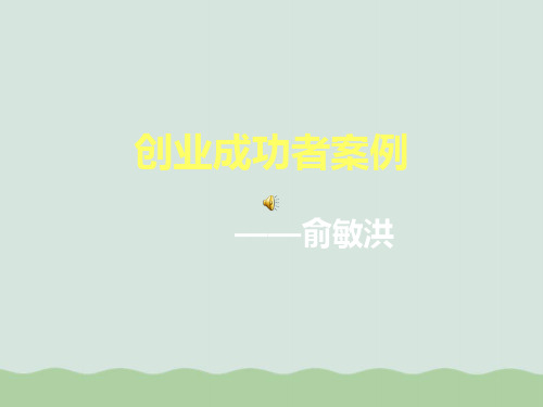 创业成功者案例(ppt 29页)