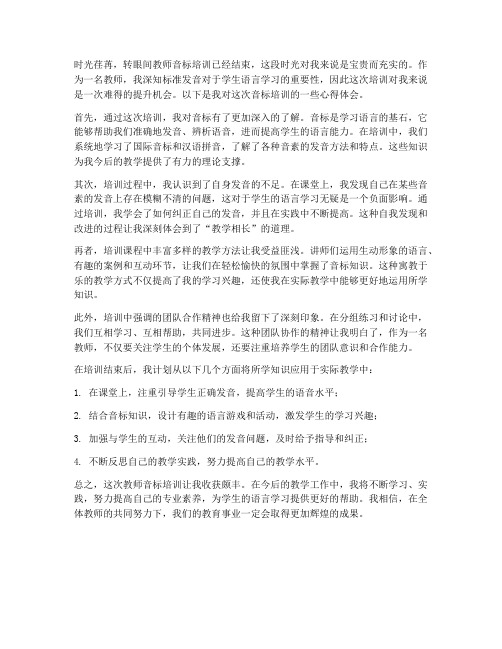 教师音标培训心得体会