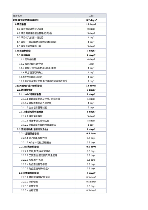 01_ERP系统总体实施计划_模板