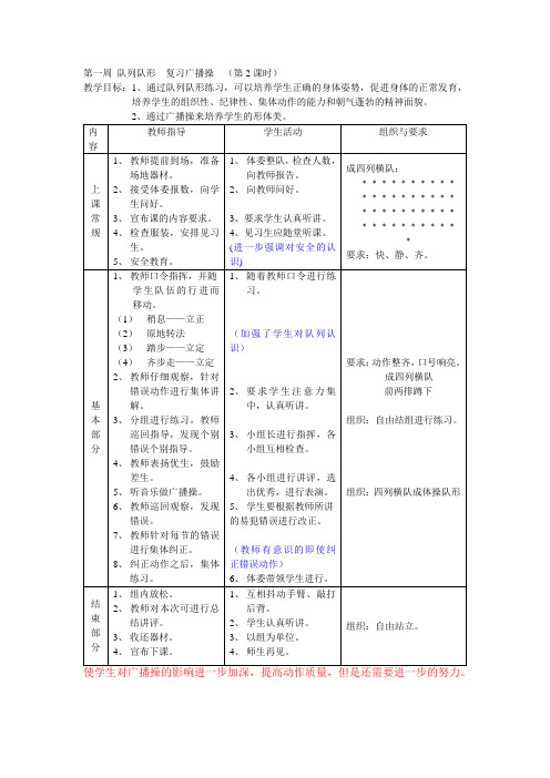 初中八年级体育课教案全集教案