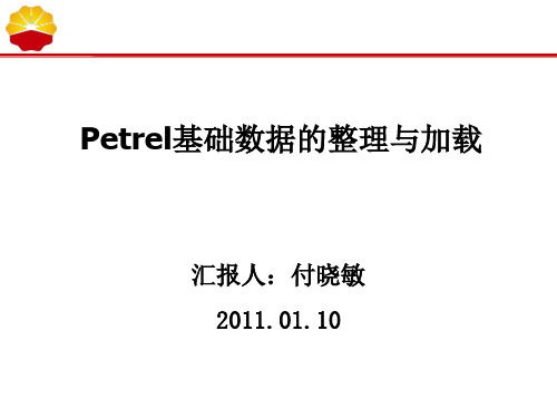 petrel数据整理与加载