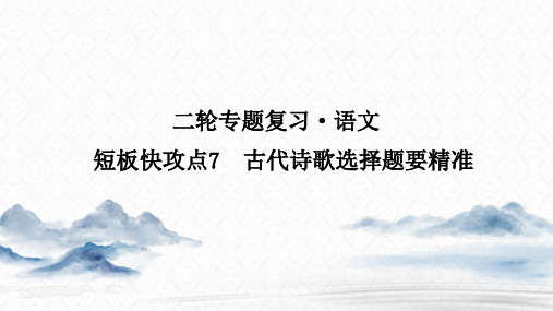 2020高考语文短板快攻点7