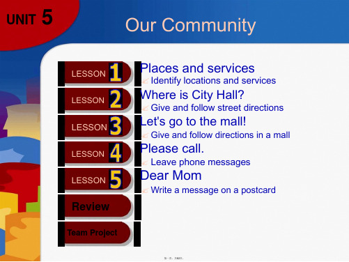 完整版新模式英语1 unit5OurCommunity