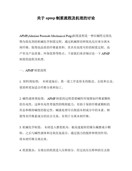 关于apmp制浆流程及机理的讨论