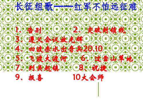 长征组歌——红军不怕远征难