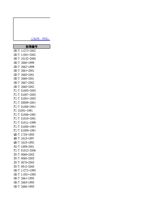 服装执行标准号 2011年2