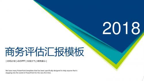 商务评估总结汇报PPT模板