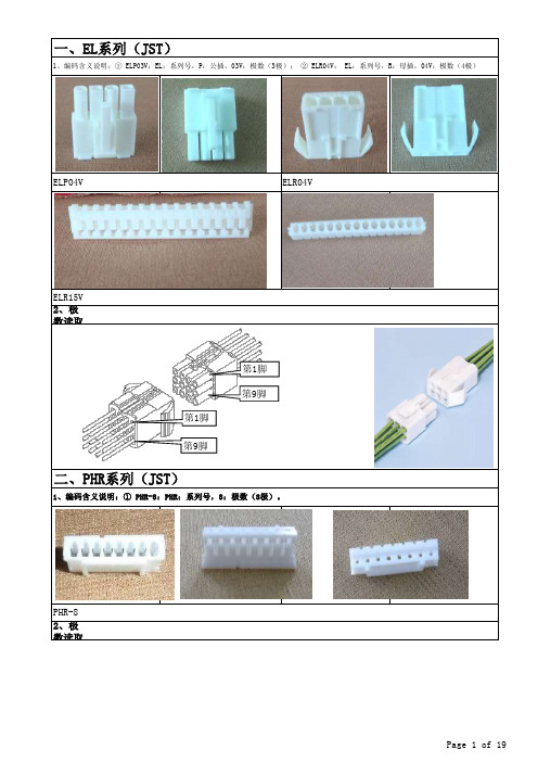 Connector list(端子图表)