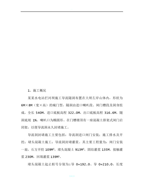 导流洞封堵方案11