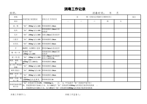 班级消毒工作记录表.xls