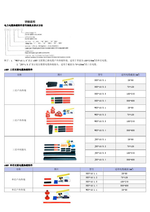 详细说明电缆热缩套