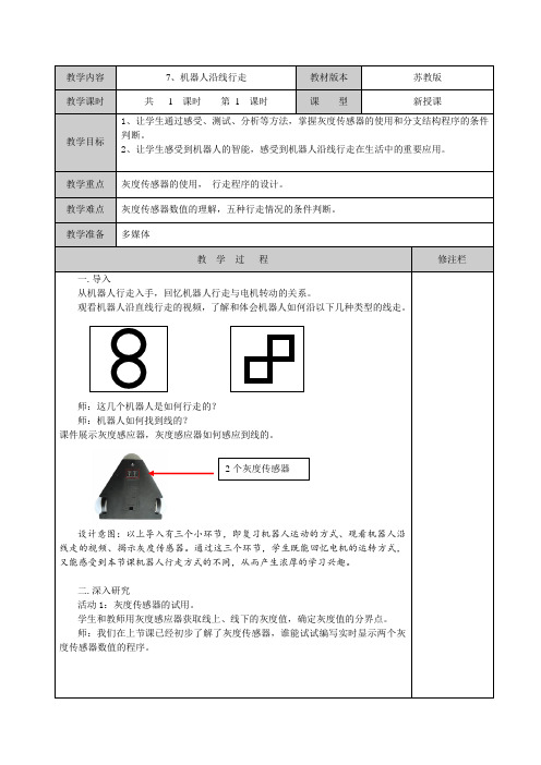 7、机器人沿线行走